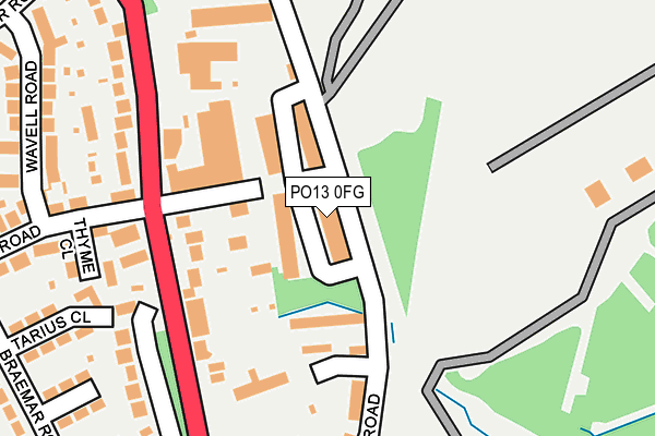 PO13 0FG map - OS OpenMap – Local (Ordnance Survey) PO13 0FG map - OS OpenMap – Local (Ordnance Survey)