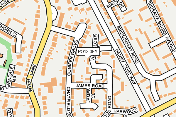 PO13 0FY map - OS OpenMap – Local (Ordnance Survey) PO13 0FY map - OS OpenMap – Local (Ordnance Survey)