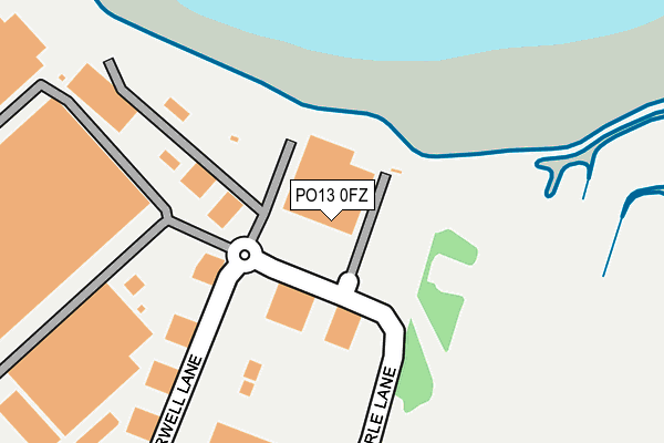 PO13 0FZ map - OS OpenMap – Local (Ordnance Survey)