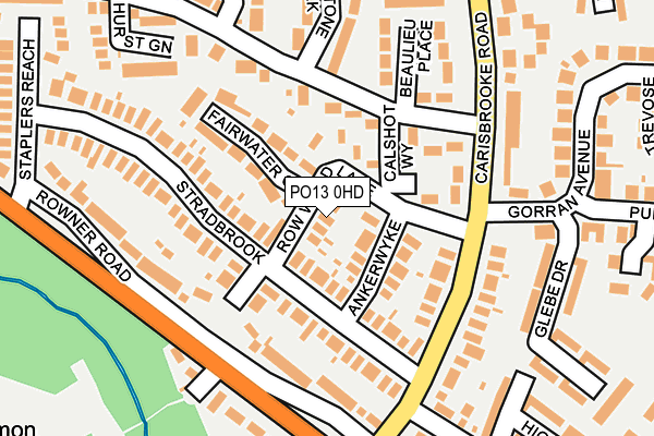 PO13 0HD map - OS OpenMap – Local (Ordnance Survey) PO13 0HD map - OS OpenMap – Local (Ordnance Survey)