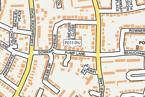 PO13 0HJ map - OS OpenMap – Local (Ordnance Survey) PO13 0HJ map - OS OpenMap – Local (Ordnance Survey)