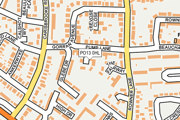 PO13 0HL map - OS OpenMap – Local (Ordnance Survey) PO13 0HL map - OS OpenMap – Local (Ordnance Survey)