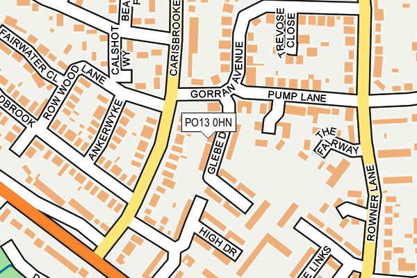 PO13 0HN map - OS OpenMap – Local (Ordnance Survey) PO13 0HN map - OS OpenMap – Local (Ordnance Survey)