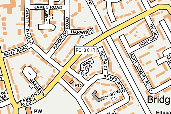 PO13 0HR map - OS OpenMap – Local (Ordnance Survey) PO13 0HR map - OS OpenMap – Local (Ordnance Survey)