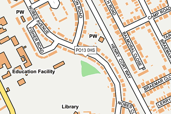 PO13 0HS map - OS OpenMap – Local (Ordnance Survey) PO13 0HS map - OS OpenMap – Local (Ordnance Survey)