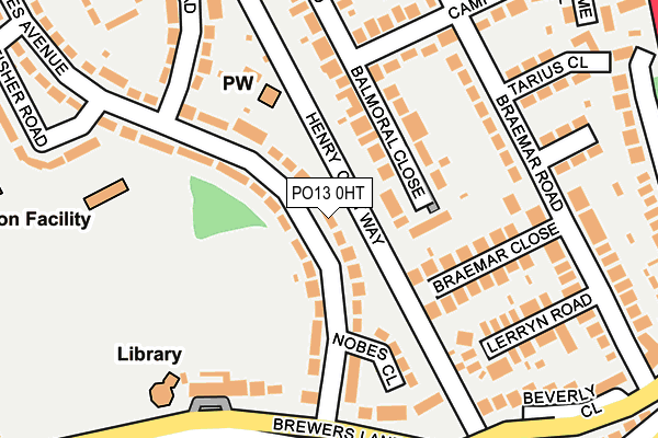 PO13 0HT map - OS OpenMap – Local (Ordnance Survey) PO13 0HT map - OS OpenMap – Local (Ordnance Survey)