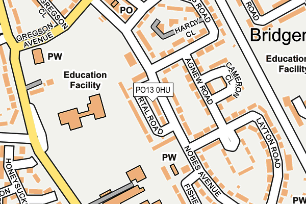 PO13 0HU map - OS OpenMap – Local (Ordnance Survey) PO13 0HU map - OS OpenMap – Local (Ordnance Survey)