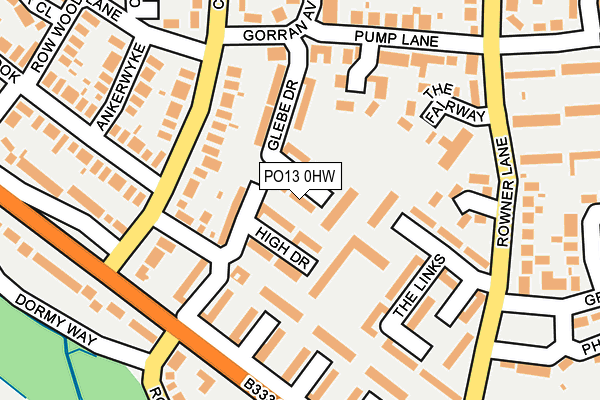 PO13 0HW map - OS OpenMap – Local (Ordnance Survey) PO13 0HW map - OS OpenMap – Local (Ordnance Survey)