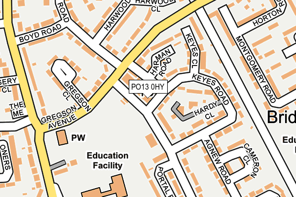PO13 0HY map - OS OpenMap – Local (Ordnance Survey) PO13 0HY map - OS OpenMap – Local (Ordnance Survey)