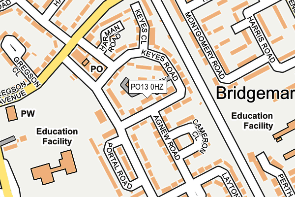 PO13 0HZ map - OS OpenMap – Local (Ordnance Survey) PO13 0HZ map - OS OpenMap – Local (Ordnance Survey)