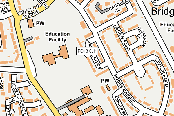 PO13 0JH map - OS OpenMap – Local (Ordnance Survey) PO13 0JH map - OS OpenMap – Local (Ordnance Survey)