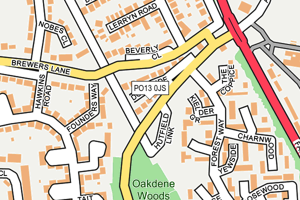 PO13 0JS map - OS OpenMap – Local (Ordnance Survey) PO13 0JS map - OS OpenMap – Local (Ordnance Survey)