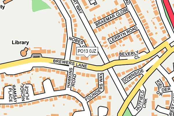 PO13 0JZ map - OS OpenMap – Local (Ordnance Survey) PO13 0JZ map - OS OpenMap – Local (Ordnance Survey)