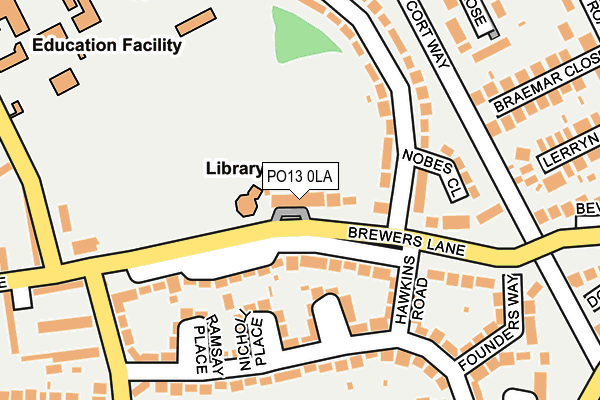 PO13 0LA map - OS OpenMap – Local (Ordnance Survey) PO13 0LA map - OS OpenMap – Local (Ordnance Survey)