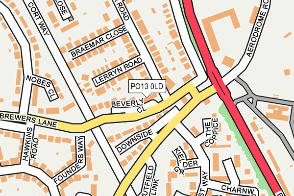 PO13 0LD map - OS OpenMap – Local (Ordnance Survey) PO13 0LD map - OS OpenMap – Local (Ordnance Survey)