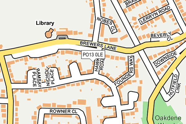 PO13 0LE map - OS OpenMap – Local (Ordnance Survey) PO13 0LE map - OS OpenMap – Local (Ordnance Survey)