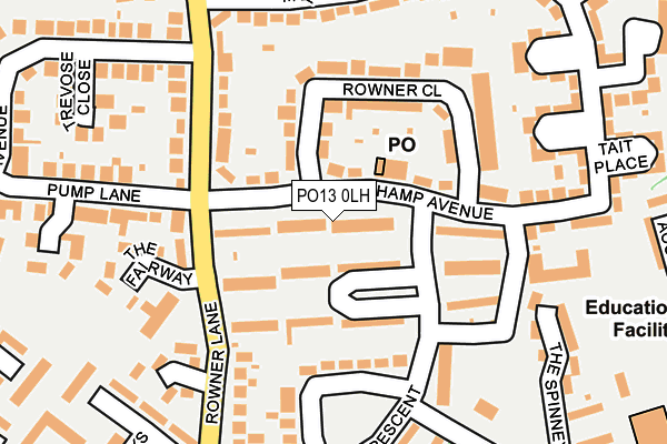 PO13 0LH map - OS OpenMap – Local (Ordnance Survey) PO13 0LH map - OS OpenMap – Local (Ordnance Survey)