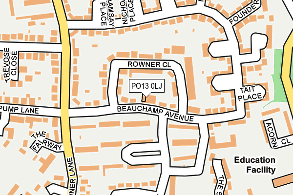 PO13 0LJ map - OS OpenMap – Local (Ordnance Survey) PO13 0LJ map - OS OpenMap – Local (Ordnance Survey)