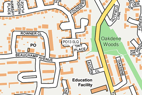 PO13 0LQ map - OS OpenMap – Local (Ordnance Survey) PO13 0LQ map - OS OpenMap – Local (Ordnance Survey)