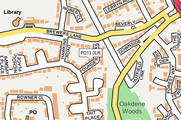 PO13 0LR map - OS OpenMap – Local (Ordnance Survey) PO13 0LR map - OS OpenMap – Local (Ordnance Survey)