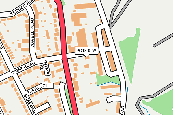 PO13 0LW map - OS OpenMap – Local (Ordnance Survey) PO13 0LW map - OS OpenMap – Local (Ordnance Survey)
