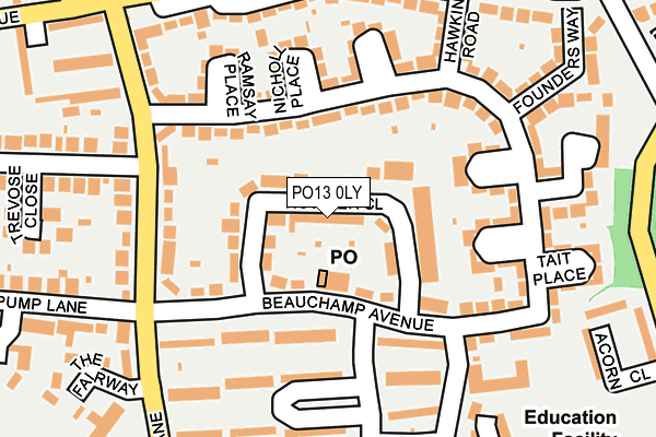 PO13 0LY map - OS OpenMap – Local (Ordnance Survey) PO13 0LY map - OS OpenMap – Local (Ordnance Survey)