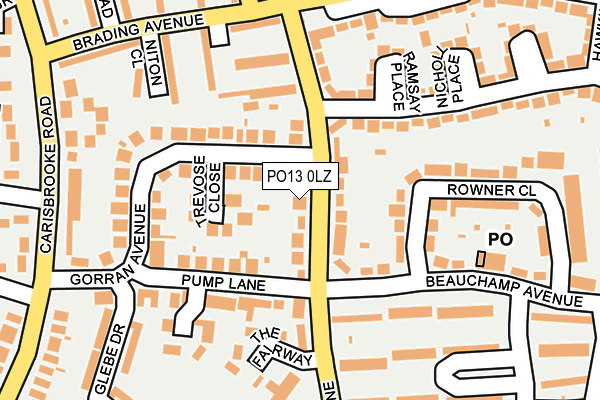 PO13 0LZ map - OS OpenMap – Local (Ordnance Survey) PO13 0LZ map - OS OpenMap – Local (Ordnance Survey)