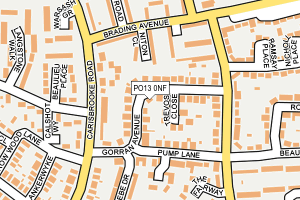 PO13 0NF map - OS OpenMap – Local (Ordnance Survey) PO13 0NF map - OS OpenMap – Local (Ordnance Survey)