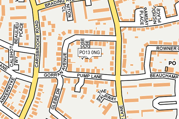 PO13 0NG map - OS OpenMap – Local (Ordnance Survey) PO13 0NG map - OS OpenMap – Local (Ordnance Survey)