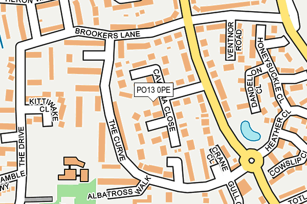 PO13 0PE map - OS OpenMap – Local (Ordnance Survey) PO13 0PE map - OS OpenMap – Local (Ordnance Survey)