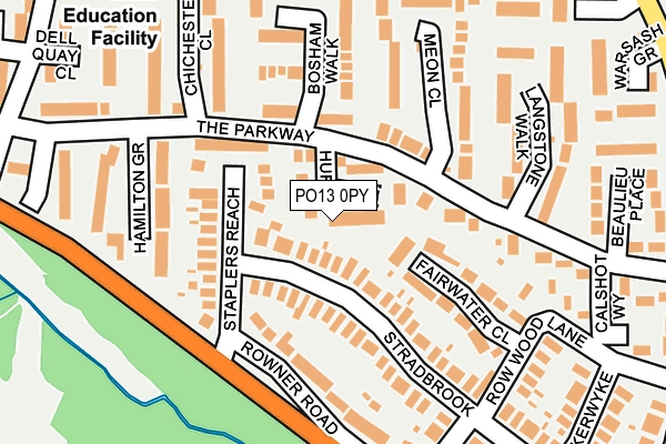PO13 0PY map - OS OpenMap – Local (Ordnance Survey) PO13 0PY map - OS OpenMap – Local (Ordnance Survey)