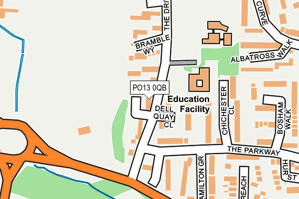 PO13 0QB map - OS OpenMap – Local (Ordnance Survey) PO13 0QB map - OS OpenMap – Local (Ordnance Survey)