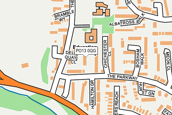 PO13 0QG map - OS OpenMap – Local (Ordnance Survey) PO13 0QG map - OS OpenMap – Local (Ordnance Survey)