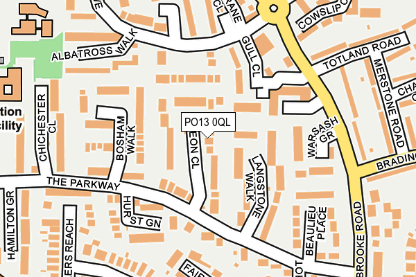 PO13 0QL map - OS OpenMap – Local (Ordnance Survey) PO13 0QL map - OS OpenMap – Local (Ordnance Survey)