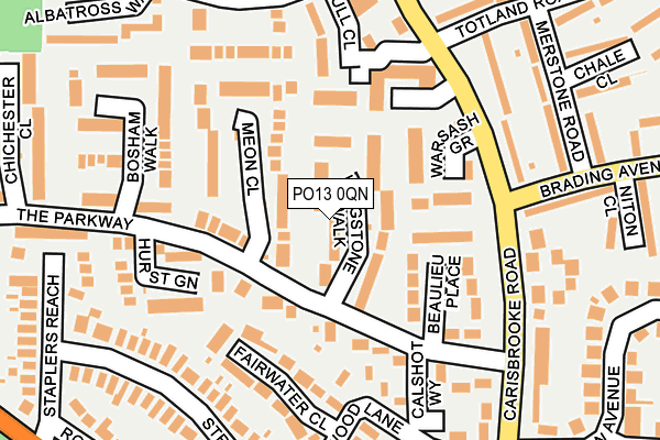 PO13 0QN map - OS OpenMap – Local (Ordnance Survey) PO13 0QN map - OS OpenMap – Local (Ordnance Survey)