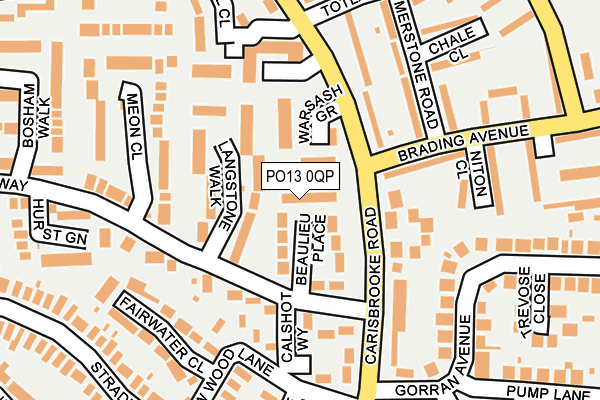 PO13 0QP map - OS OpenMap – Local (Ordnance Survey) PO13 0QP map - OS OpenMap – Local (Ordnance Survey)