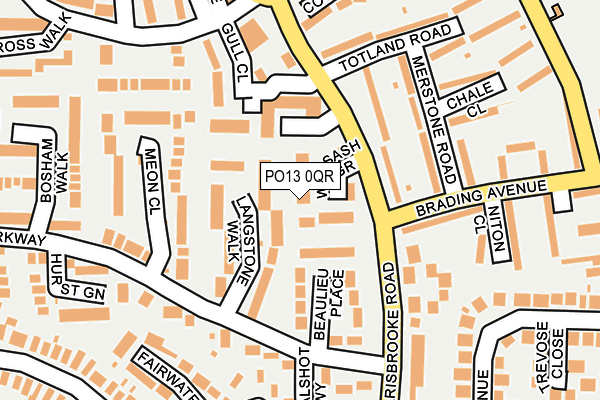 PO13 0QR map - OS OpenMap – Local (Ordnance Survey) PO13 0QR map - OS OpenMap – Local (Ordnance Survey)