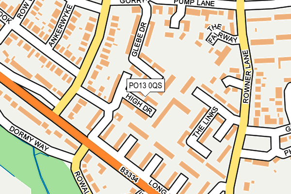 PO13 0QS map - OS OpenMap – Local (Ordnance Survey) PO13 0QS map - OS OpenMap – Local (Ordnance Survey)