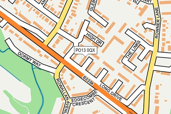PO13 0QX map - OS OpenMap – Local (Ordnance Survey) PO13 0QX map - OS OpenMap – Local (Ordnance Survey)
