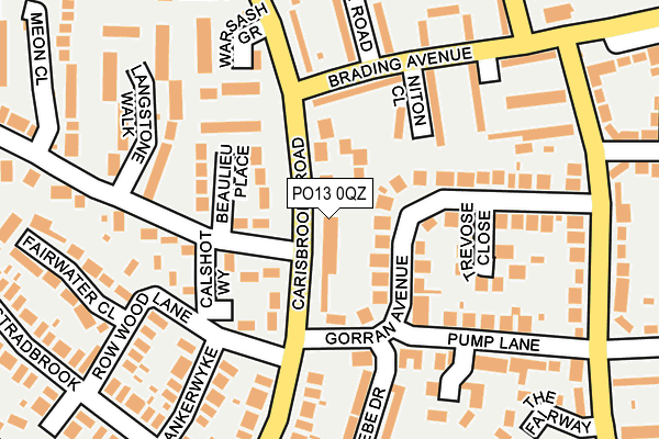 PO13 0QZ map - OS OpenMap – Local (Ordnance Survey) PO13 0QZ map - OS OpenMap – Local (Ordnance Survey)