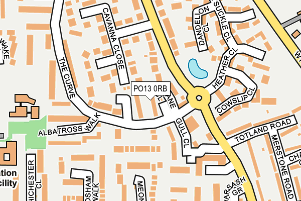 PO13 0RB map - OS OpenMap – Local (Ordnance Survey) PO13 0RB map - OS OpenMap – Local (Ordnance Survey)