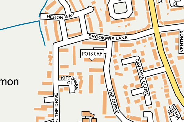 PO13 0RF map - OS OpenMap – Local (Ordnance Survey) PO13 0RF map - OS OpenMap – Local (Ordnance Survey)