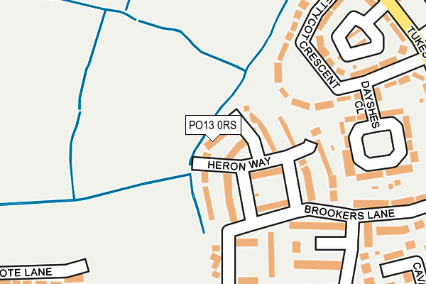 PO13 0RS map - OS OpenMap – Local (Ordnance Survey)