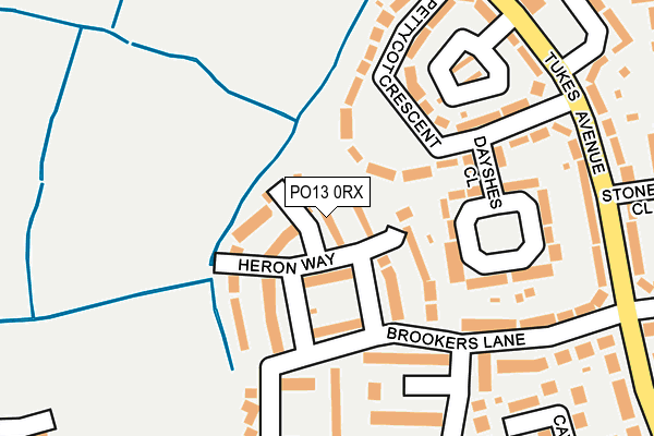 PO13 0RX map - OS OpenMap – Local (Ordnance Survey) PO13 0RX map - OS OpenMap – Local (Ordnance Survey)