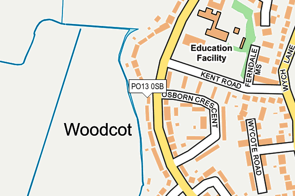 PO13 0SB map - OS OpenMap – Local (Ordnance Survey) PO13 0SB map - OS OpenMap – Local (Ordnance Survey)