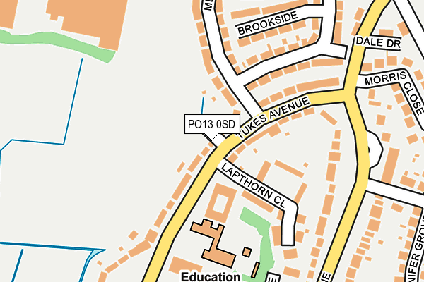 PO13 0SD map - OS OpenMap – Local (Ordnance Survey) PO13 0SD map - OS OpenMap – Local (Ordnance Survey)