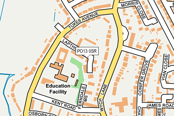 PO13 0SR map - OS OpenMap – Local (Ordnance Survey) PO13 0SR map - OS OpenMap – Local (Ordnance Survey)