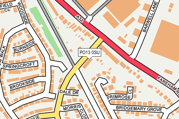 PO13 0SU map - OS OpenMap – Local (Ordnance Survey) PO13 0SU map - OS OpenMap – Local (Ordnance Survey)