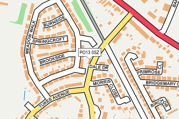 PO13 0SZ map - OS OpenMap – Local (Ordnance Survey) PO13 0SZ map - OS OpenMap – Local (Ordnance Survey)