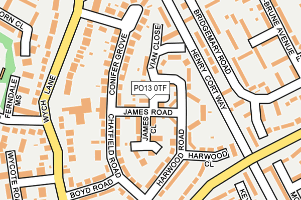 PO13 0TF map - OS OpenMap – Local (Ordnance Survey) PO13 0TF map - OS OpenMap – Local (Ordnance Survey)